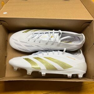 Adidas Predator Men's White and Gold Athletic Shoes